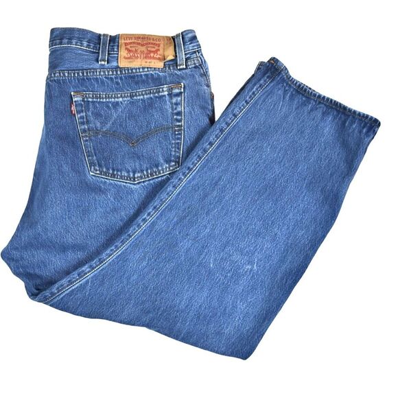 Levi’s 501 Jeans Men’s 46x30 Blue Original Straight Leg Button Fly - Picture 1 of 9